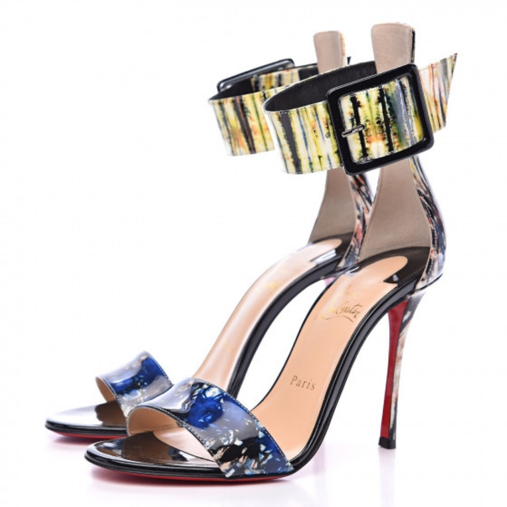 Patent Bazin Blade Runana 100 Sandals 38.5 Black Multi - Picture 2 of 10